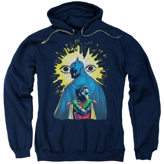 Batman Watchers Mens Hoodie Navy Blue Officially Licensed