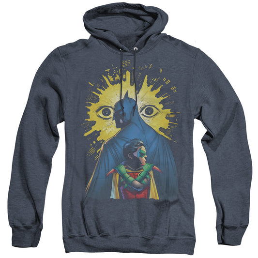 Batman Watchers Heather Mens Hoodie Navy Officially Licensed
