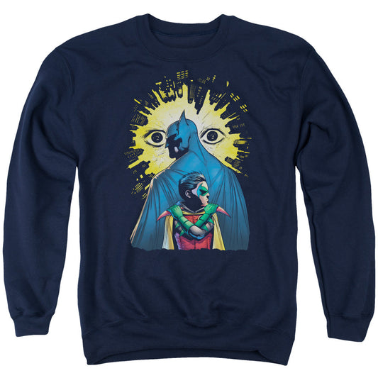 Batman Watchers Mens Crewneck Sweatshirt Navy Blue Officially Licensed