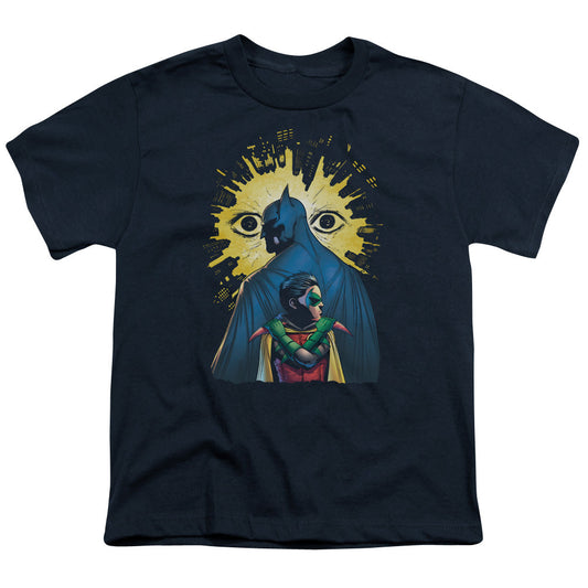 Batman Watchers Kids Youth T Shirt Navy Blue Officially Licensed
