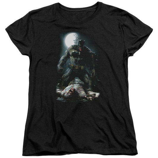 Batman Mudhole Womens T Shirt Black Officially Licensed