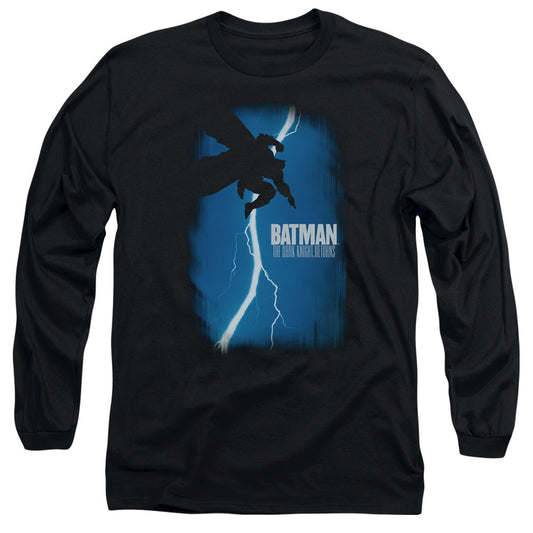 Batman Dkr Cover Mens Long Sleeve Shirt Black Officially Licensed