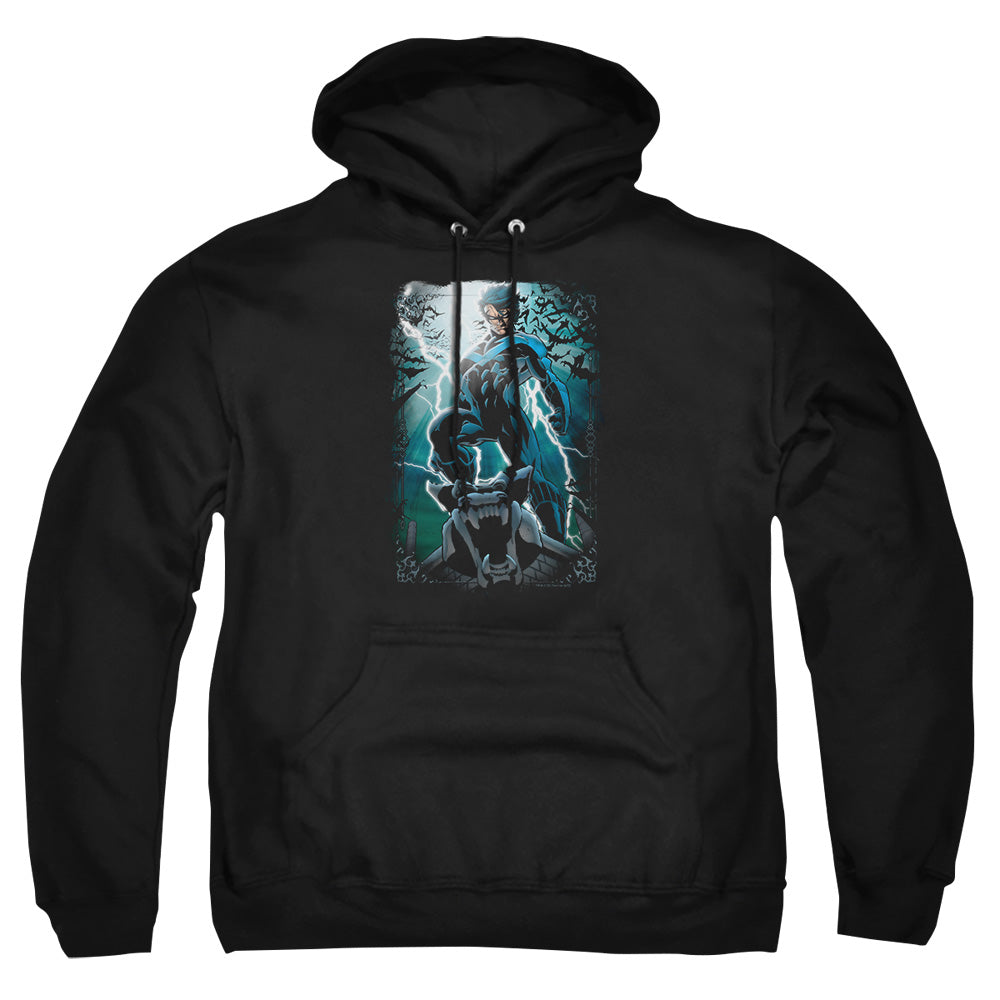 Batman Night Light Mens Hoodie Black Officially Licensed
