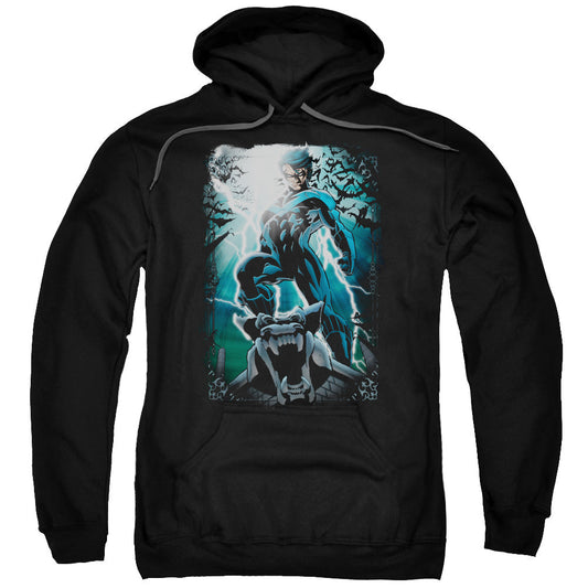 Batman Night Light Mens Hoodie Black Officially Licensed