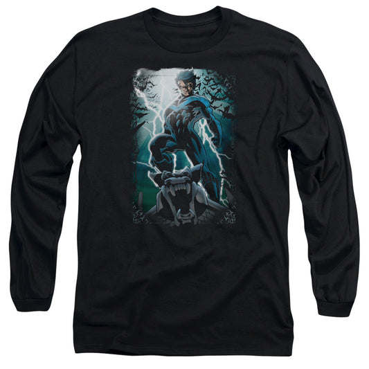 Batman Night Light Mens Long Sleeve Shirt Black Officially Licensed