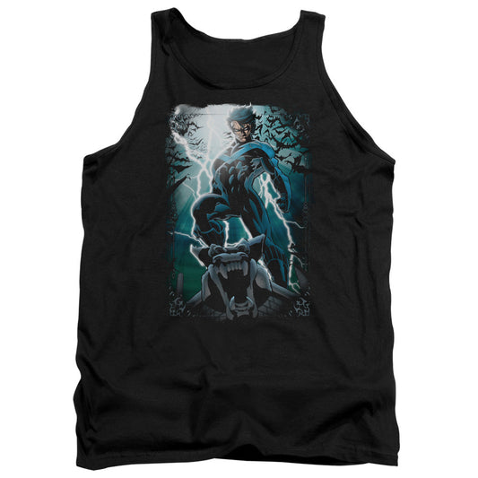 Batman Night Light Mens Tank Top Shirt Black Officially Licensed