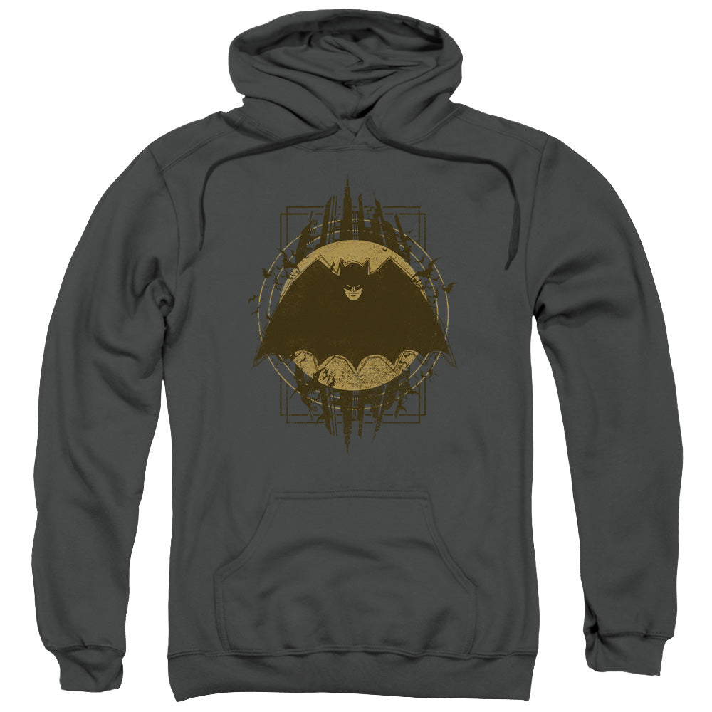 Batman Batman Crest Mens Hoodie Charcoal Officially Licensed