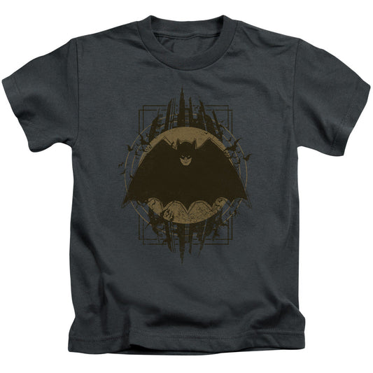 Batman Batman Crest Juvenile Kids Youth T Shirt Charcoal Officially Licensed