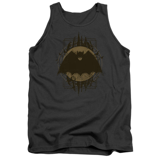 Batman Batman Crest Mens Tank Top Shirt Charcoal Officially Licensed
