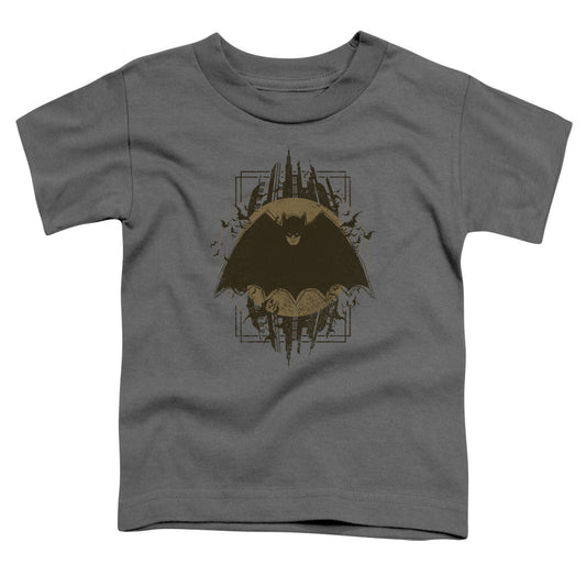 Batman Batman Crest Toddler Kids Youth T Shirt Charcoal Officially Licensed