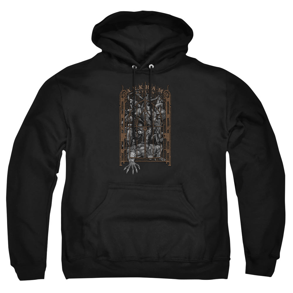 Batman Arkhams Gate Mens Hoodie Black Officially Licensed