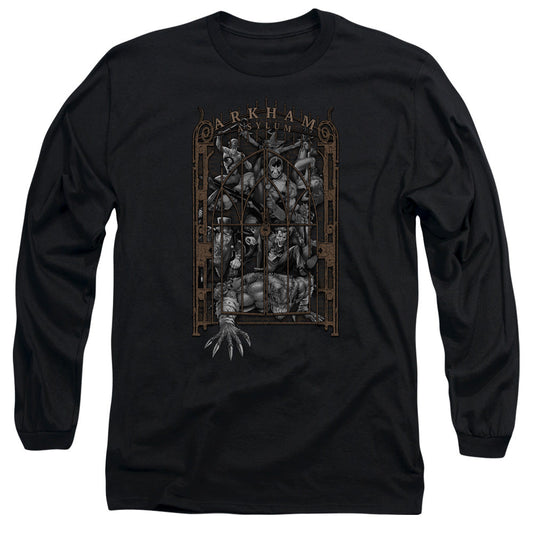 Batman Arkhams Gate Mens Long Sleeve Shirt Black Officially Licensed