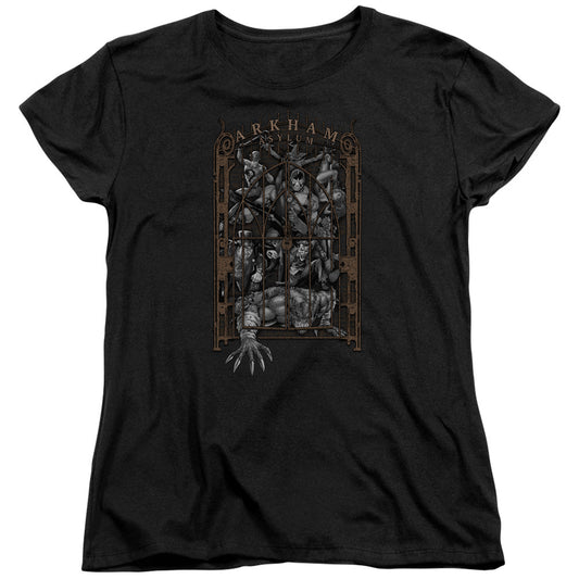 Batman Arkhams Gate Womens T Shirt Black Officially Licensed
