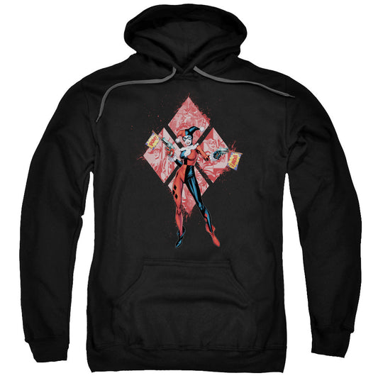 Batman Harley Quinn (Diamonds) Mens Hoodie Black Officially Licensed