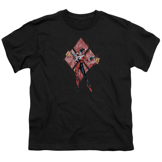 Batman Harley Quinn (Diamonds) Kids Youth T Shirt Black Officially Licensed