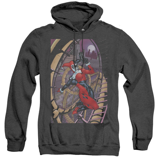 Batman Harley First Heather Mens Hoodie Black Officially Licensed