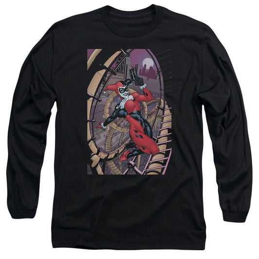 Batman Harley First Mens Long Sleeve Shirt Black Officially Licensed