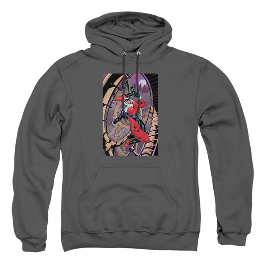 Batman Harley First Mens Hoodie Charcoal Officially Licensed