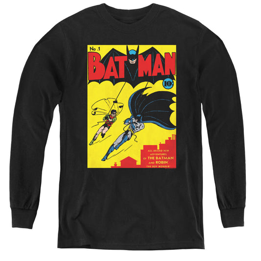 Batman Batman First Long Sleeve Kids Youth T Shirt Black Officially Licensed