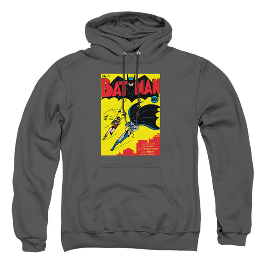 Batman Batman First Mens Hoodie Charcoal Officially Licensed