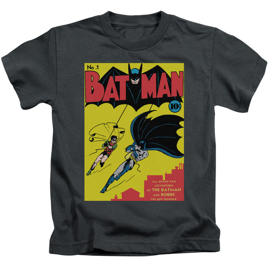 Batman Batman First Juvenile Kids Youth T Shirt Charcoal Officially Licensed