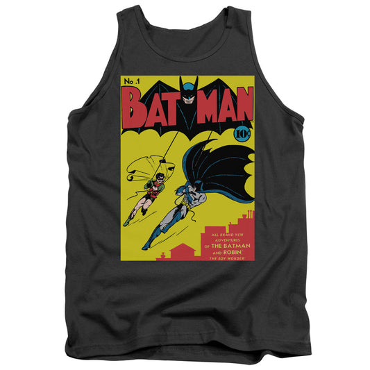 Batman Batman First Mens Tank Top Shirt Charcoal Officially Licensed
