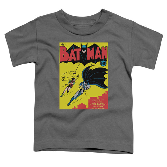 Batman Batman First Toddler Kids Youth T Shirt Charcoal Officially Licensed