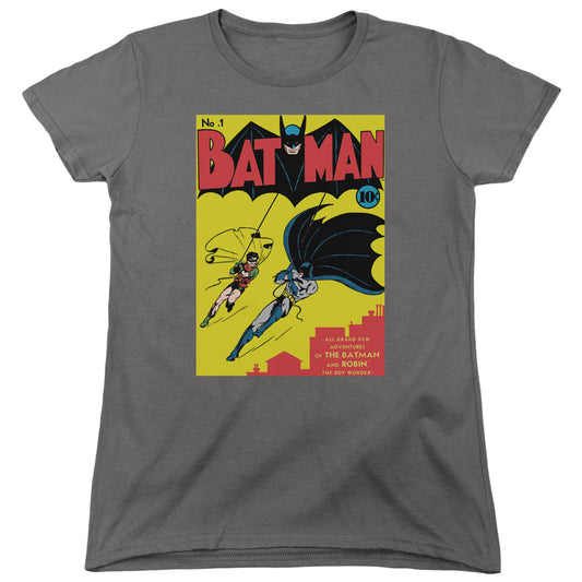 Batman Batman First Womens T Shirt Charcoal Officially Licensed