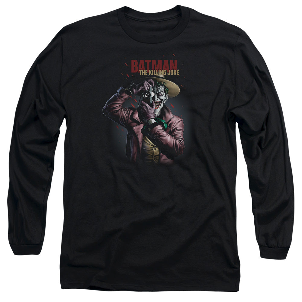 Batman Killing Joke Camera Mens Long Sleeve Shirt Black Officially Licensed