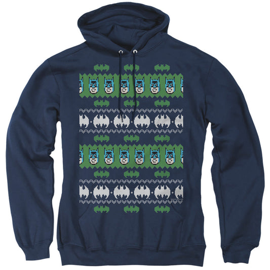 Batman Batman Christmas Sweater Mens Hoodie Navy Blue Officially Licensed