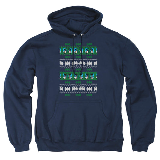 Batman Batman Christmas Sweater Mens Hoodie Navy Officially Licensed