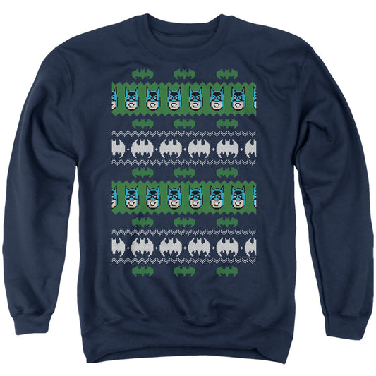 Batman Batman Christmas Sweater Mens Crewneck Sweatshirt Navy
