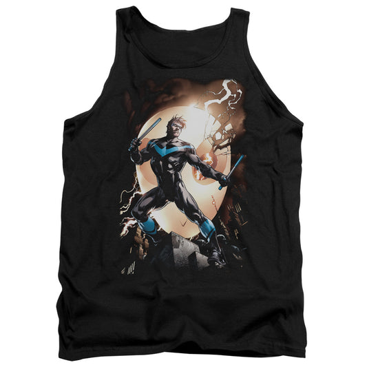 Batman Nightwing Against Owls Mens Tank Top Shirt Black Officially Licensed