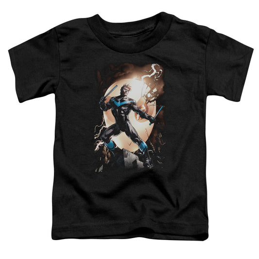 Batman Nightwing Against Owls Toddler Kids Youth T Shirt Black Officially Licensed