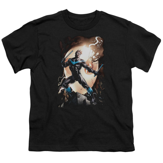 Batman Nightwing Against Owls Kids Youth T Shirt Black Officially Licensed
