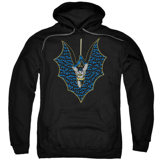 Batman Bat Fill Mens Hoodie Black Officially Licensed