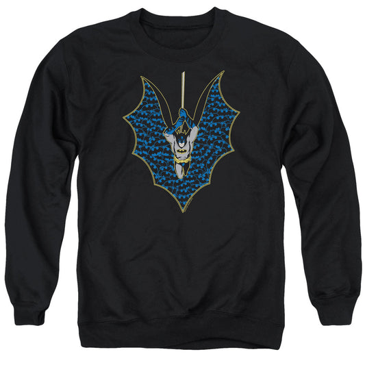 Batman Bat Fill Mens Crewneck Sweatshirt Black