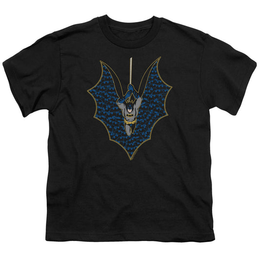 Batman Bat Fill Kids Youth T Shirt Black Officially Licensed