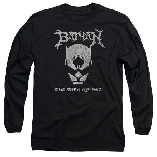 Batman Black Metal Batman Mens Long Sleeve Shirt Black Officially Licensed