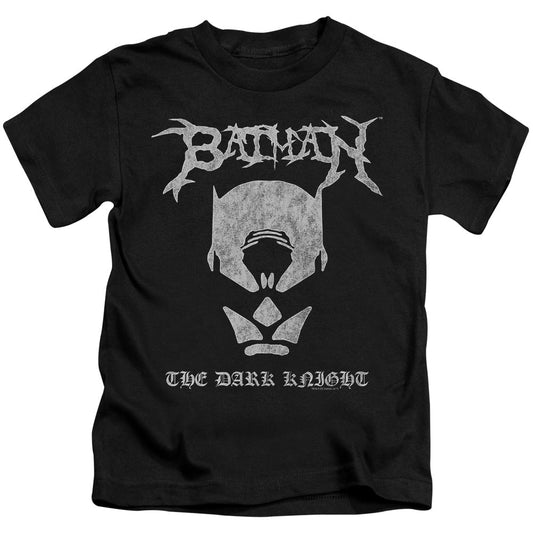 Batman Black Metal Batman Juvenile Kids Youth T Shirt Black Officially Licensed