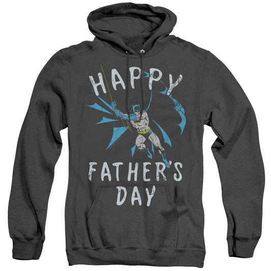 Batman Fathers Day Heather Mens Hoodie Black Officially Licensed