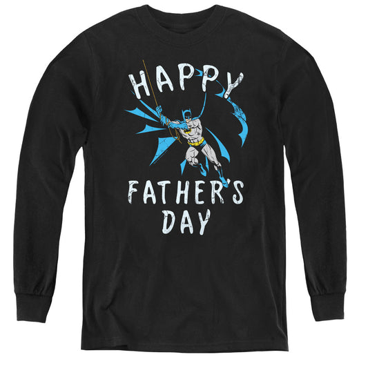Batman Fathers Day Long Sleeve Kids Youth T Shirt Black Officially Licensed