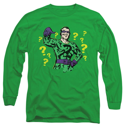 Batman Diseased Criminal Mens Long Sleeve Shirt Kelly Green Officially Licensed
