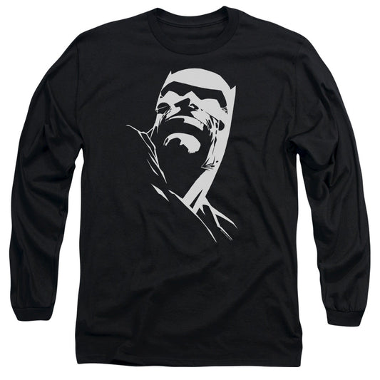 Batman Dkr Head Mens Long Sleeve Shirt Black Officially Licensed