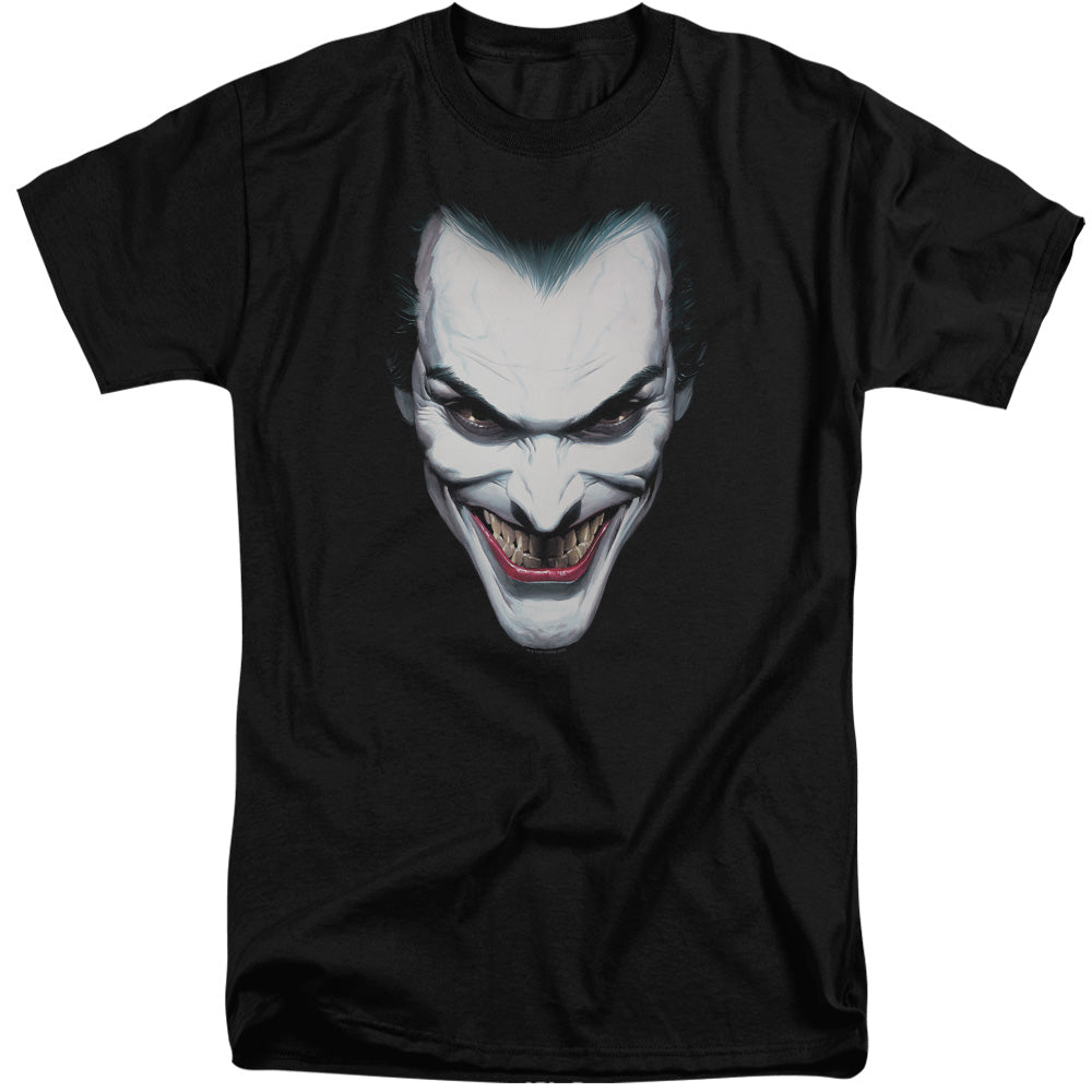 Batman Joker Portrait Mens Tall T Shirt Black Officially Licensed