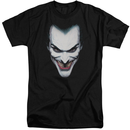 Batman Joker Portrait Mens Tall T Shirt Black Officially Licensed