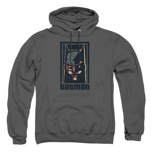 Batman American Batman Mens Hoodie Charcoal Officially Licensed