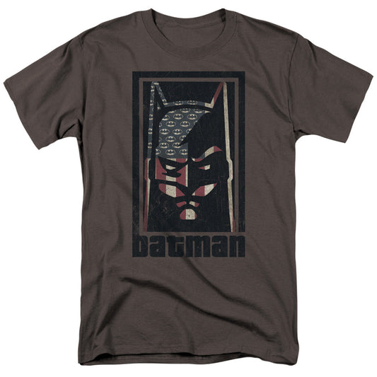 Batman American Batman Mens T Shirt Charcoal Officially Licensed
