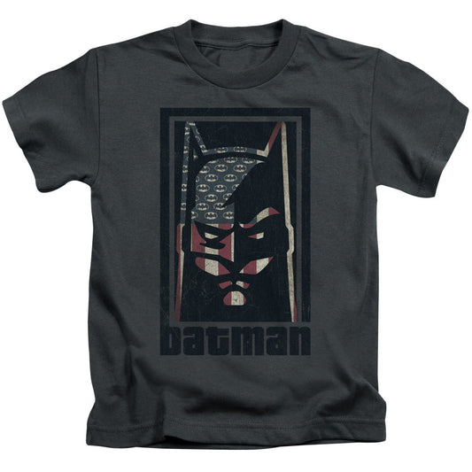 Batman American Batman Juvenile Kids Youth T Shirt Charcoal Officially Licensed
