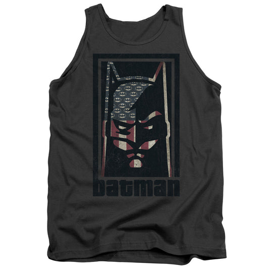Batman American Batman Mens Tank Top Shirt Charcoal Officially Licensed